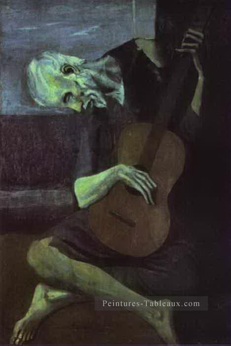Le Vieux Guitariste 1903 cubistes Peintures à l'huile